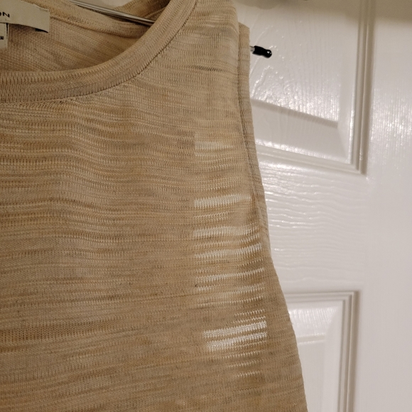 H by Halston oatmeal asymmetrical tank top - Picture 5 of 7